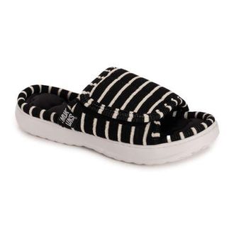 Muk Luks Raelynn Slide Slipper in Black at Nordstrom, Size Medium