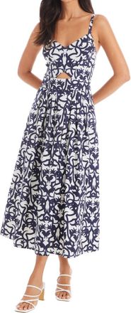 Allison New York Natalie Midi Dress In Damask