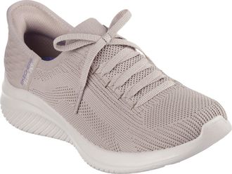 Skechers Ultra Flex 3.0 Brilliant Path Textiel Dames Taupe Sneakers