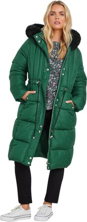 M&Co Petites Petite Forest Longline Padded Puffer Coat - Womens