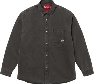 SUPREME FW25 Quilted Lined Denim Snap Shirt Black SUP-FW25-140-BLK