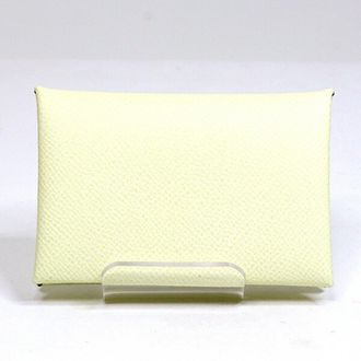 Hermès Jaune Epsom Leather Coin Purse/Coin Case (Pre-Owned)