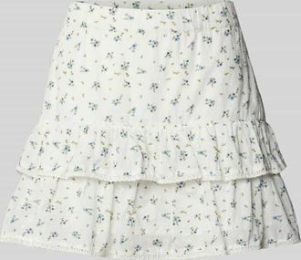 Vero Moda Volant Mini-Rock aus reiner Baumwolle TRINE in Weiss, Gr&ouml;&szlig;e XL