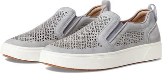 Vionic Womens Vionic Kimmie I4686L1- Sneaker Gray Perforated Slip-On Shoes ZOGG1306