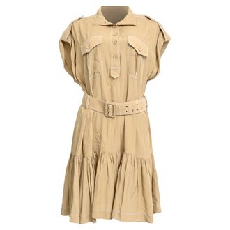 Zimmermann Utility Belted Mini Dress in Beige Viscose
