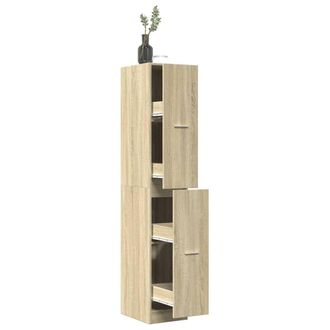 Berkfield Home Apothecary Cabinet&not;Sonoma Oak 30x41x174.5 cm Engineered Wood in Brown