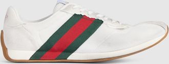 Gucci Mens Gucci Tempo Sneaker, White, Fabric