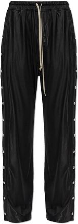 Rick Owens Satijnen Wijde Pijpen Broek - Dames - Wijde Broeken - Zwart - S - Satijn - Broeken
