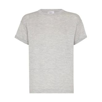 Brunello Cucinelli Mujer, Camisetas, Gris, Talla: L