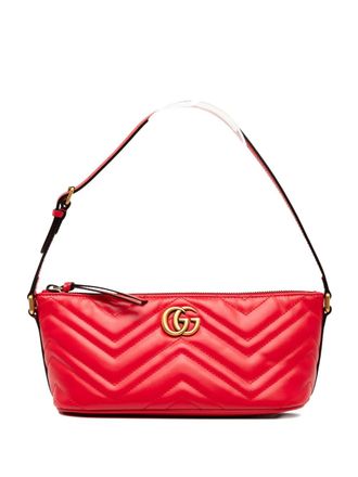 Gucci 2016-2025 GG Marmont Matelasse Leather shoulder bag - women - Calf Leather/Leather - One Size - Red