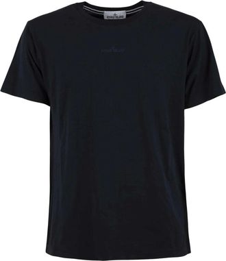 Stone Island Tops, Heren, Blauw, L, Katoen, T-shirts