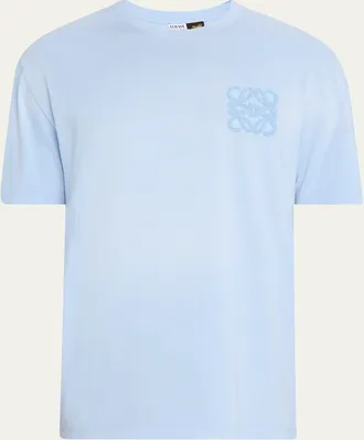 Loewe Mens Tonal Anagram Crewneck T-Shirt