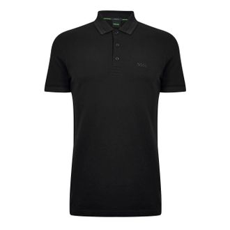 HUGO BOSS Heren Boss Hbg Paddy Polo Shirt Met Contrast Bies in Zwart 009