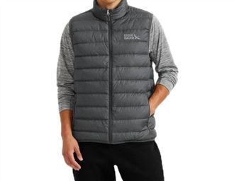 Eddie Bauer Cirruslite 650Fp Down Zip Up Puffer Vest In Smoke Gray