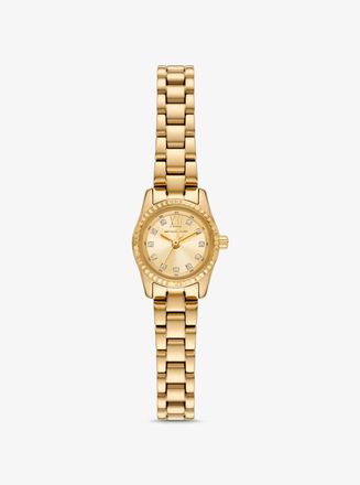 Michael Kors Mini Lexington Pav&eacute; Gold-Tone Watch