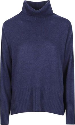 Aragona Pullover met col - Dames - Coltruien - Blauw - S - Truien & Vesten