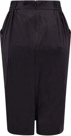 Saint Laurent Womens Silk Midi Skirt - Black - Size EU 38 (Womens)