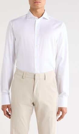 Canali Cotton Dress Shirt in White at Nordstrom Rack, Size 39