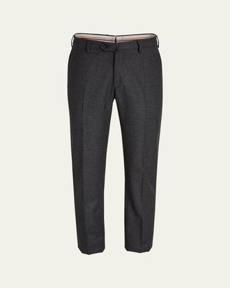 Loro Piana Mens Straight-Leg Flannel Pants