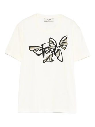 Fendi graphic short-sleeve T-shirt - Neutrals