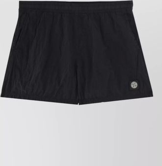 Stone Island swimwear logo patch side and back pockets