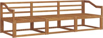 vidaXL Conjunto De Sof&aacute;s De Exterior 3 Uds. Natural Vidaxl