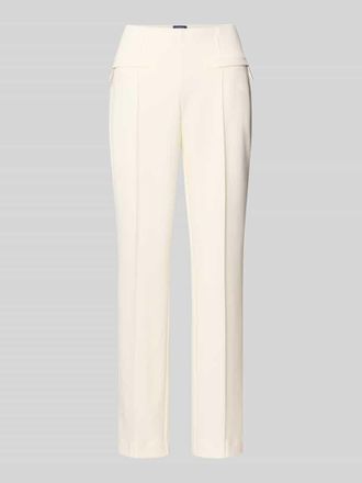 Vera Mont Slim Fit Stoffhose mit Leistentaschen in Offwhite, Gr&ouml;&szlig;e 36