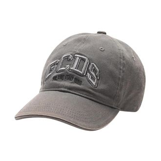 GCDS Lounge Baseball Cap - Heren - Petten - Grijs - ONE Size - Katoen - Accessoires