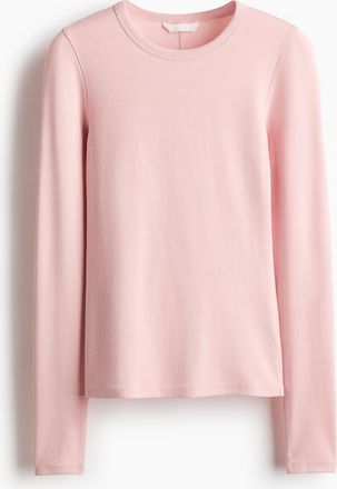 H&M Langarmshirt aus Jersey - Hellrosa
