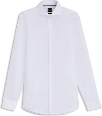 BOSS Wrinkle-resistant slim-fit shirt in cotton twill