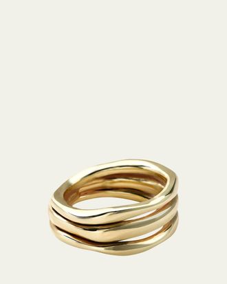 Ippolita Smooth Squiggle Triple Band Ring in 18K Gold
