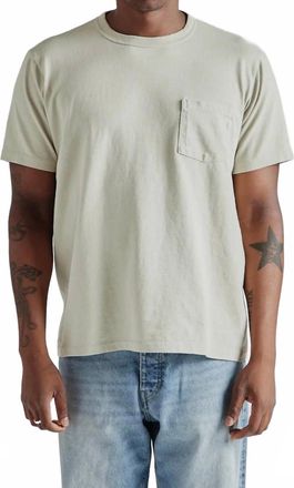 Velva Sheen Pigment Dyed Crew Pocket Tee In Grey