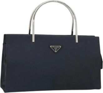 Prada Pre-owned Handbags, female, Black, Size: ONE SIZE Pre-owned Nylon Handbag