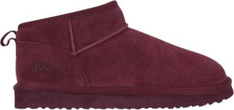 Jack Wills Leren laarzen met nauwsluitende pasvorm voor dames (Bourgondi&euml;)