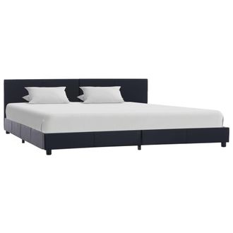 vidaXL Estructura De Cama De Cuero Sint&eacute;tico Negro 180x200 Cm Vidaxl