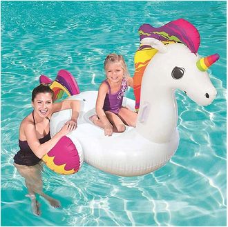 Trade Shop Trade Shop - Unicorno Fashion Luxury Cavalcabile Gigante 150 X 117 Cm Cavallo Arcobaleno