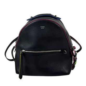 Fendi Black Leather Backpack (Pre-Owned)