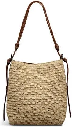 Radley London The Camden - Raffia Medium Open Top Shoulder Bag in Natural at Nordstrom