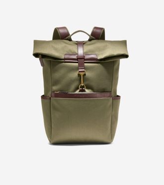 Cole Haan Mens Judson Brushed Twill Backpack - Green