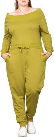 Standards & Practices Off-the-Shoulder Jumpsuit in Hunter at Nordstrom, Size 14W