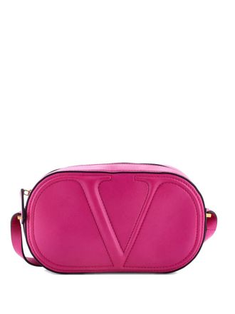 Valentino Garavani VLogo Walk Leather crossbody bag - Rosa