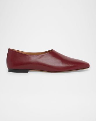 Jil Sander Prince Leather Ballerina Flats