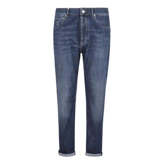Brunello Cucinelli Brunello Cucinelli, Slim-fit Jeans, male, Blue, Size: XL M0Z37X1290 Slim-fit Jeans