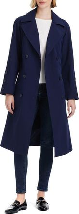 Kate Spade New York double breasted trench coat in Planetary Navy at Nordstrom, Size X-Large