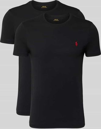 Polo Ralph Lauren T-Shirt mit Label-Stitching in Black, Größe XXL