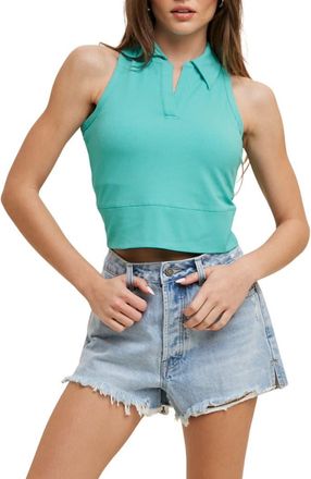 Wishlist Ribbed Collared Tank in Coastal at Nordstrom Rack, Size Medium