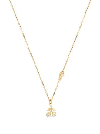 Coach cherry-pendant necklace - women - Brass - One Size - Gold
