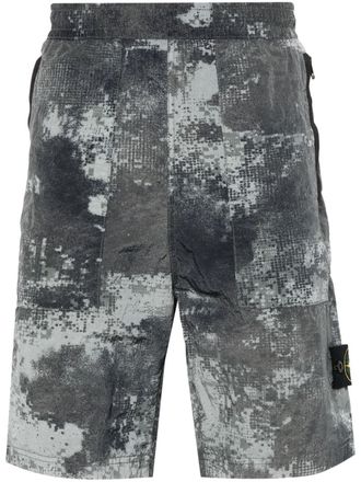 Stone Island Shorts met logopatch - Grijs