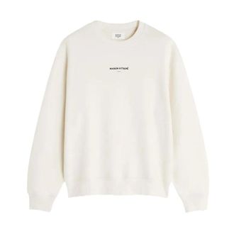 Maison Kitsun&eacute; Paris Comfort Sweatshirt - Heren - Sweatshirts & Hoodies - Beige - Maat: S Katoen
