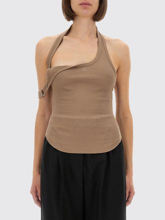 Courr&egrave;ges Top COURR&Egrave;GES Woman color Beige